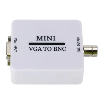 Intrare VGA Mini HD VGA BNC Video Converter Convertizor Cutie VGA BNC VGA BNC Video Converter Box Cablu USB Alb