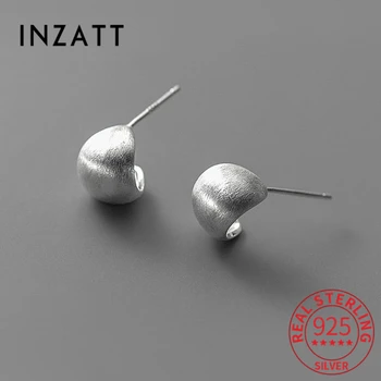 INZATT Real Argint 925 Arcuate Suprafață Stud Cercei Pentru Femeile Partid Clasic de Bijuterii Fine Minimalist Accesorii