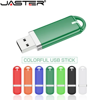 JASTER Memorii Flash USB de 128GB Green Plastic Pen Drive cu Cutie de 64 gb Memory Stick 32GB Moda U Disc 16GB Gratuit breloc Cadou