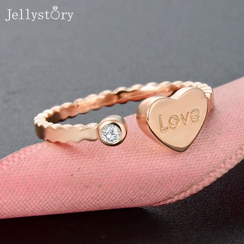 Jellystory argint 925 inel pentru femei simplu romantic scrisoare de DRAGOSTE de deschidere inel koreran stil la modă de cadouri en-gros 2021