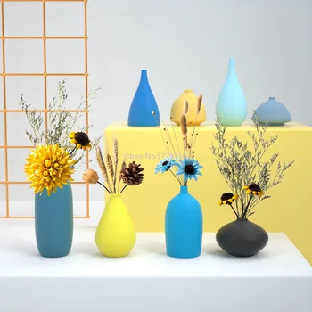 Jingdezhen Ceramică Vaze de Flori, Vaze pentru Flori, Case de Articole Moderne Uri Simple, Creative Hipster Vaza Decor Acasă Accesorii