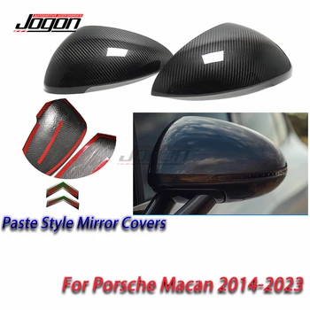 JOGON Fibra de Carbon Exterior Lateral Aripa Spate Capace Oglinda Oglinda Retrovizoare Capac Ornamental Pentru Porsche Macan 2014-2023