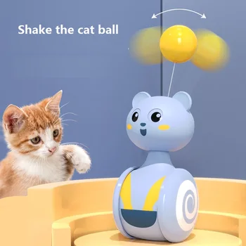Jucarie pisica tachineze pisica minge de auto-vindecare artefact pahar rezistent la muscatura de sunet mingea cu pene tachineze pisica stick