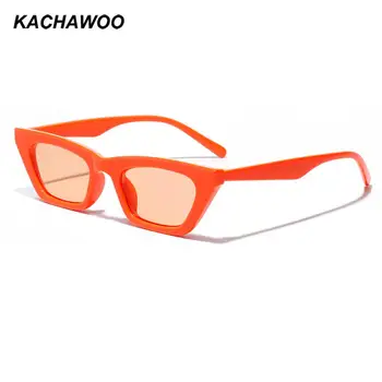 Kachawoo mic ochi de pisica ochelari de soare femei retro negru portocaliu pătrat ochelari de soare pentru barbati 2020 leopard uv400 ochelari de dropship