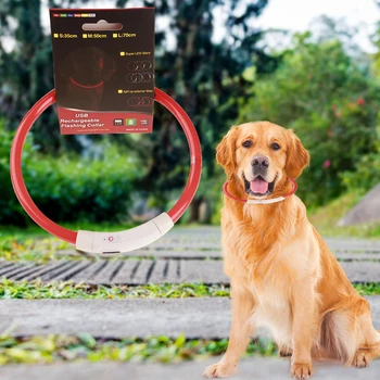 LED-uri de Câine Guler Aprinde Gulere Câine Luminoase și de Înaltă Vizibilitate USB Reîncărcabilă LED aprins Zgardă Luminoasă de Siguranță Lumina de Noapte