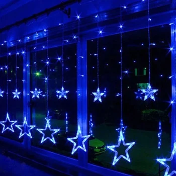 LED-uri Lumina de Crăciun AC220V UE de 2,5 M Romantic de Basm LED-uri Cortina de Stele Șir de Lumini Pentru Nunta de Vacanță Ghirlanda Petrecere Decoratiuni