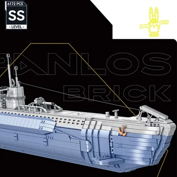 Legoi U-Boat 6172PCS Panlos 628011 Mare Bloc de Asamblare Tipul VIIC Submarin Militar MOC-139272 Model ww2 Germania Adult Copil Jucării