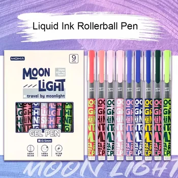 Lichid RollerBall Pixuri, Punctul de Amendă Negru Roller Ball Pens, 0,5 mm Lichid de Cerneală Stilouri, pentru Scris de Jurnalizare a Lua Notițe Școală