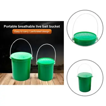 Live Worm Găleată Din Plastic Viu Atrage Găleată Verde Cu Ușurință Modern, Curat Momeala Galeata Cu Maner, Design