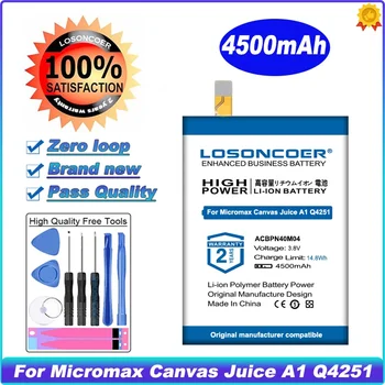 LOSONCOER 4500MaH ACBPN40M04 Baterie Pentru Micromax Canvas Juice A1 Q4251 Telefon