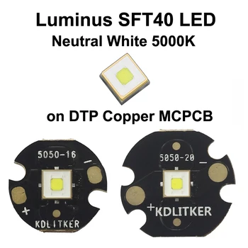 Luminous SFT-40 Neutru Alb 5000K Timp Arunca SMD 5050 LED Emitator pe KDLITKER DTP Cupru MCPCB Lanterna DIY Vânătoare Lumina