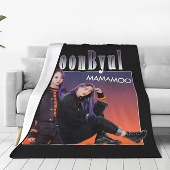 M-MAMAMOO Flanel Pătură de Calitate Super Moale Moonbyuls Rapper Arunca Pătură Toamna Camping Canapea Pat de Imprimare Cuvertură de pat