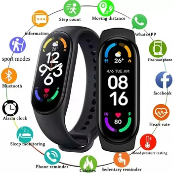 M7 Ceas Inteligent Bărbați Femei Smartband Rata de Inima Smartwatch Fitness Tracker Tensiunii Arteriale Sport Brățară Inteligent pentru Banda de 7