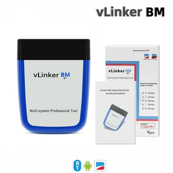 Mai nou Original Vgate vLinker BM+ Instrument Profesional ELM327 Bluetooth 3.0 4.0 OBD2 Multi-sistem Auto Diagnosticare Scanner Tool