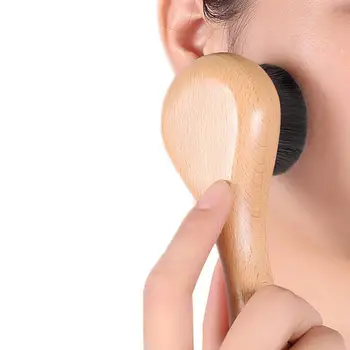 Manual De Curățare Facial Pensulă Mâner Din Lemn De Exfoliere Perie