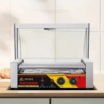 Masina De Hot Dog Friptura Mașină De Cârnați Mici De Control Automat Al Temperaturii Filtru Electric La Grătar, Cârnați, Șuncă, Cârnați Mașină
