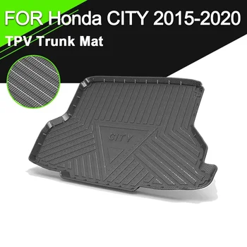Masina din Spate, Capacul Portbagajului Mat TPV rezistent la apa, Non-Alunecare de Cauciuc de Marfă din Fibra de Carbon Model de Linie de Accesorii Pentru Honda CITY 2015-2020