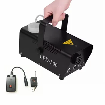Mașină de fum Cu RGB LED Efect Lumini, 500W Etapă Fogger cu 1 Receptor cu Fir si 2 telecomenzi Wireless Mașină de Ceață