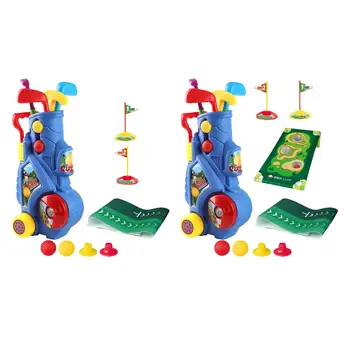 Mini Golf Joc Set Punerea Mat cu 4 Bile pentru Copii de Învățământ Cluburi de Golf pentru copii Copii Copii mici 2 3 4 5+ Ani