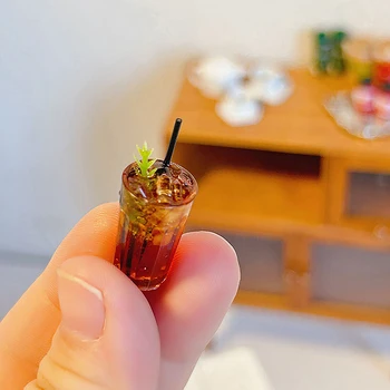 Miniatura Cafe Jucărie Decor Model Mini Bea American Iced Latte Joc Casă De Păpuși Accesorii