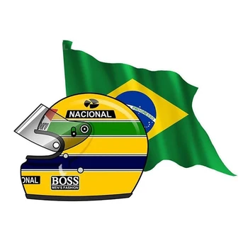 Moda AYRTON SENNA STEAGUL BRAZILIEI Autocolant Auto Potrivit pentru Fereastra Corpul Motocicleta Laptop Vinil Autocolant Exterior Accesorii Auto