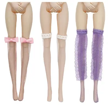Moda Dantelă lucrată Manual Ciorapi Lungi de 30 cm Papusa Șosete Legging Casual Uzura Accesorii Rochie Haine pentru 1/6 Papusa Jucării DIY
