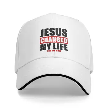 Moda Unisex Isus Hristos Mi-A Schimbat Viața Șapcă De Baseball Adult Reglabil Tata Pălărie Bărbați Femei În Aer Liber