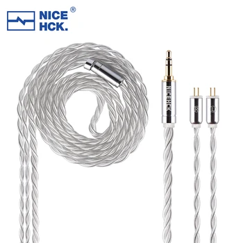 NiceHCK sHeart Casti IEM Înlocuiți Cablul 4N OFC+4N placate cu Argint OFC Amestecat Sârmă 0.78 2Pin pentru IEM YDX FuDU NeZha Starfield Vânt