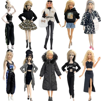 NK 1 Set de Moda Black Series Haine Pentru 1/6 Papusa Uzura Casual Drăguț Tricou Haina Pentru Papusa Barbie Accesorii de Îmbrăcăminte, Jucării JJ