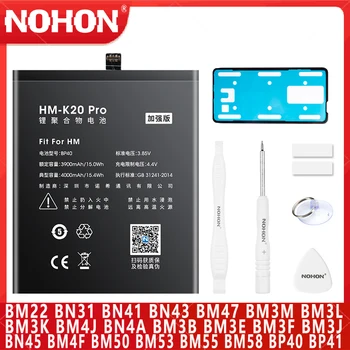 NOHON Bateria Telefonului Pentru Xiaomi Redmi Mi K20 2 2 5 3 3 3X 4X 5X 8 9 9SE 9S Max2 Mix3 Mix4 10T 11T 11 Pro Nota 4 4X 7 5 Lite CC9
