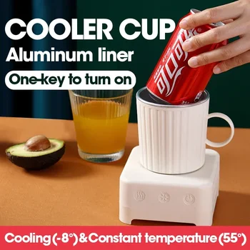 Noi 2 In 1 Desktop Băuturi Cupa Cooler Incalzitor Cana de Cafea mai Caldă pentru Lapte, Ceai, Bere Electric de Încălzire Răcire Ceașcă Fierbinte pentru Biroul de Acasă