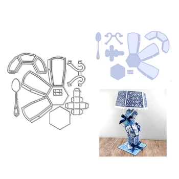 Noi 2021 3D Tăiere a Metalelor, Matrițe, Pentru în formă de Evantai Decor Scrapbooking Accesorii de Tăiat Mor Relief Carte Cadru Ambarcațiuni Mor Set