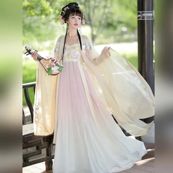 Noi Hanfu Tradițional Rochie de Femei Chineze Antice Hanfu Set Broderie Zână Cosplay Costum de Epocă Petrecere de Vara Hanfu Rochie
