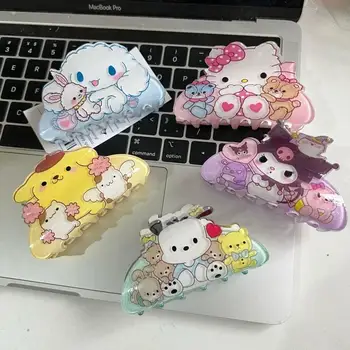 Noi Hellokitty Sanrio Kawali Kuromi Cinnamoroll Pochacco Pompompurin Shark Clip Hairpin Accesorii De Par Anime Cadou Pentru Fete