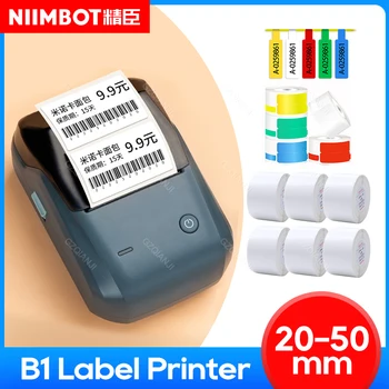 Noi Niimbot B1 Mini-Imprimantă de Etichete fără Fir Bluetooth Etichete Termice Bandă de Hârtie Rola Eticheta Autocolant inkless Filtru de Imprimante