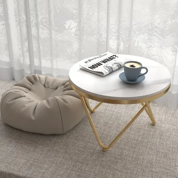 Noi Nordic celebritate pe internet dormitor pervazul ferestrei masă de cafea mini rotund masă joasă de lux lumina balcon bay window rock panou
