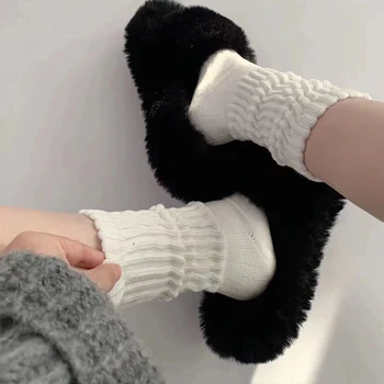 Noi Plisata pentru Femei Șosete de Culoare Solidă Trendy Casual, de Toamnă Caldă de Iarnă Șosete Simple Stil Japonez JK Fata Echipajului Sosete Respirabil