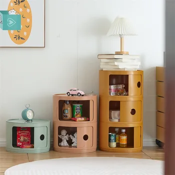 Noptieră Nordic minimalist modern circulară cabinet roșu Net Uri multi-strat cabinet de stocare Simple marginea mesei Noptiera ta