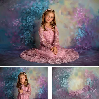 Nou-Născut Fotografie Fundal De Nunta Verde Violet Floral Tablou Cu Imagini Pentru Copii De Ziua De Fundal De Artă Studio Foto