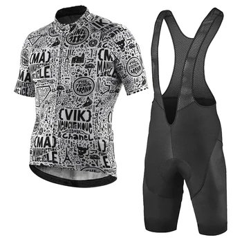 NOUĂ Bărbați Ciclism Jersey Kit de Biciclete de Echitatie Tricou Seturi de Îmbrăcăminte de a Purta Negru Salopete Pantaloni Lycra
