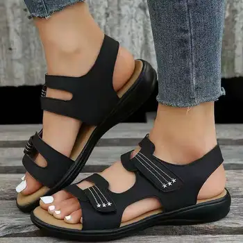 Nouă Femei Sandale Platforma Casual Pantofi Pentru Femei De Moda De Vara Plaja Roman Feminin Design Încălțăminte Plus Size Leopard Sandalias