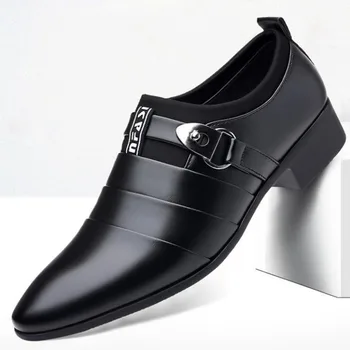 Oamenii Formale Pantofi din Piele Negru a Subliniat Deget de la picior Barbati Mocasini Biroul de Partid Business Casual Pantofi pentru Bărbați Pantofi Oxford Barbati Pantofi Rochie