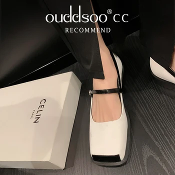 ODS Brand Primavara Retro Pantofi din Piele franceză Tocuri Groase Mici, Parfumate Mary Jane Pantofi cu Fusta Femei Pantofi Zapatos De Muje