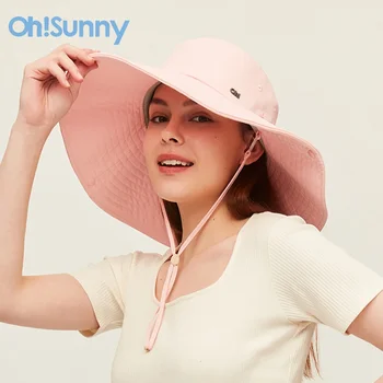 OhSunny Femei Pălărie Găleată Pălării de Soare cu boruri de UPF50+ Full de Protecție Vânt Grădinărit Pălării pentru Sport în aer Liber, Plajă, Drumeții