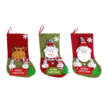 Om De Zăpadă Crăciun Fericit Șosete Moș Crăciun, Decoratiuni De Craciun Elan Ciorap De Crăciun Copac Pandantiv De Anul Nou Cadou De Crăciun Sac De Acasă