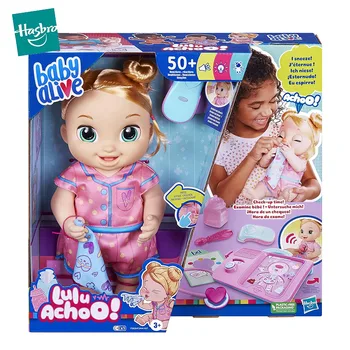 Original Hasbro Baby Alive Lulu Hapciu Păpușă Blondă Interactive Doctor Joaca cu Sunete Lumini și Instrumente de Jucarii pentru Copii, Cadouri