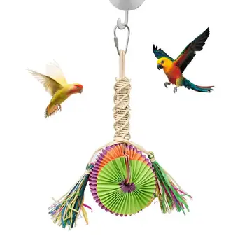 Pasăre Jucării Multicolore De Flori De Hârtie Papagal De Jucarie Papagal Jucării Durabile Pasăre Guma De Jucărie Pasăre De Căutare A Hranei Jucării De Căutare A Hranei Papagal Jucarii