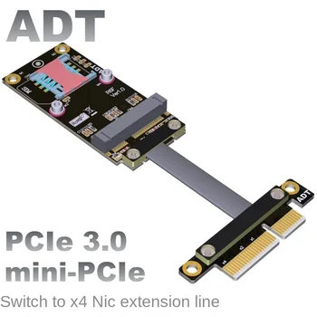 PCIe x4 cablu de extensie se conectează la mini PCIe wireless NIC. La mpcie cablu ADT