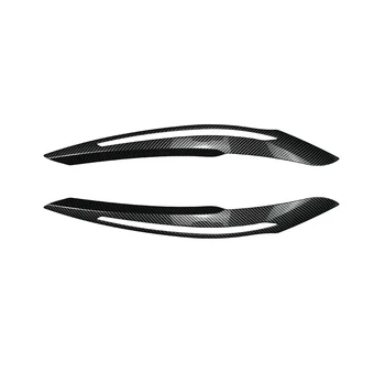 Pentru BMW Seria 1 F20 F21 Devreme 2011-2014 Fibra de Carbon Farurilor Fata Acopere Garnitura Benzi Spranceana Capacul Ornamental Autocolant
