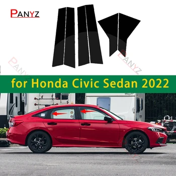 Pentru Honda Civic Sedan 2022 Fereastră Mașină de Lustruit Pilon Posturi Tapiterie Usi Decal Acoperire BC Coloana Autocolant Accesorii Exterioare Piese